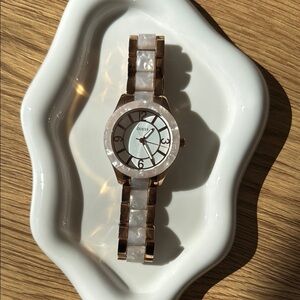 Guess Rose Gold and White Watch